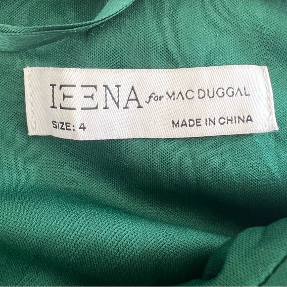 Ieena for Mac Duggal One Shoulder Emerald  Green Dress Gown size 4 - Picture 8 of 11